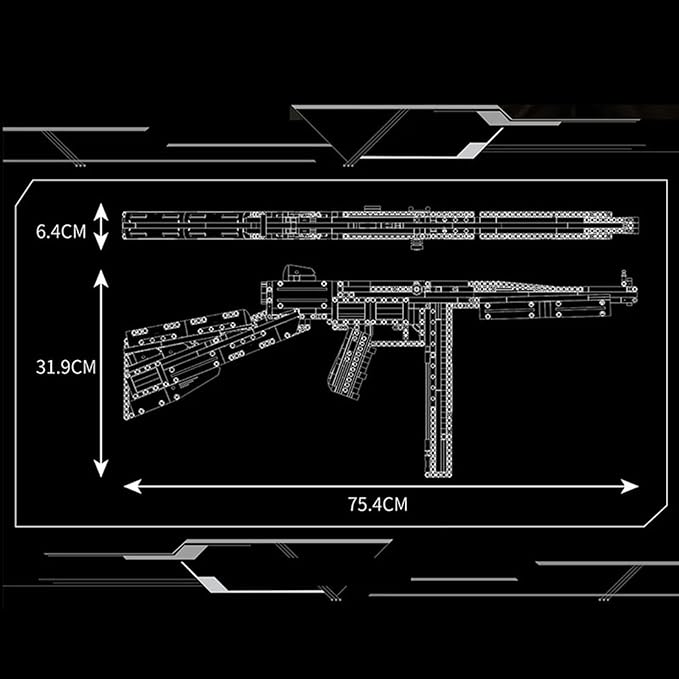 Realistic Thompson Building Block Gun - SimpleMart