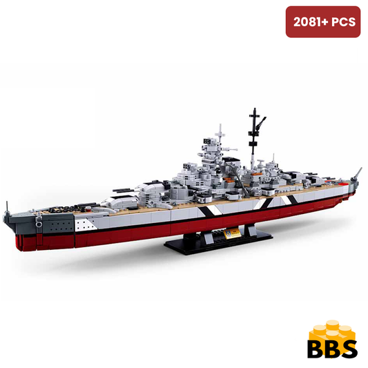 Bismarck Battleship Building Blocks Ship - SimpleMart