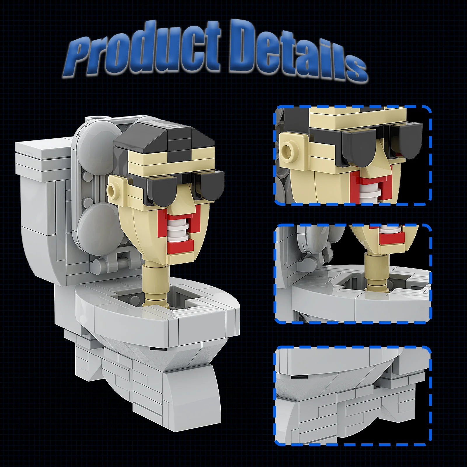 Skibidi Toilet Man Meme Mini Figure Set