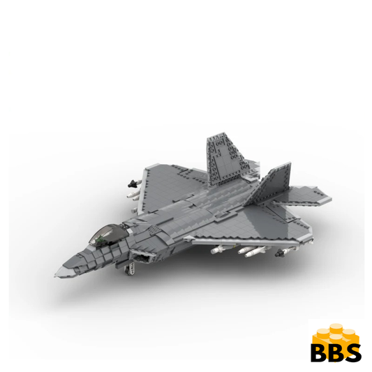 F22 Raptor Building Block Fighter Jet