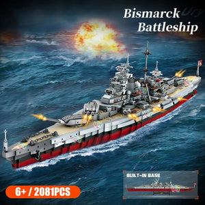 Bismarck Battleship Building Blocks Ship - SimpleMart